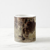 ドイツ語の長髪のポインタ コーヒーマグカップ (中央)