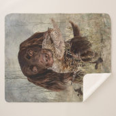 ドイツ語の長髪のポインタ シェルパブランケット (正面(横))