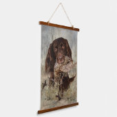 ドイツ語の長髪のポインタ 吊り下げ型タペストリー (傾斜あり)