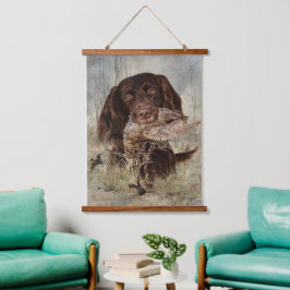 ドイツ語の長髪のポインタ 吊り下げ型タペストリー