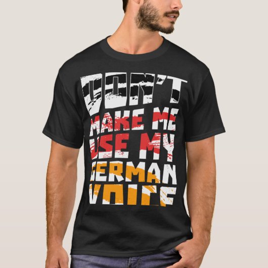 ドイツ語のGifを使用しない Tシャツ (正面)
