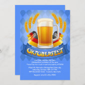 ドイツ語はオクトーバーフェストの招待状を着色します 招待状 (正面/裏面)