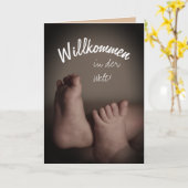 ドイツ語ようこそ世界挨拶カード カード (黄色い花)