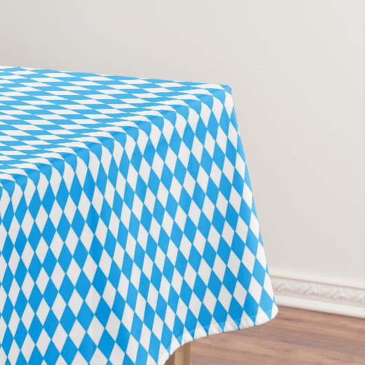 ドイツ語オクトーバーフェストブルーホワイトダイヤモンドパターン テーブルクロス (インサイチュ)
