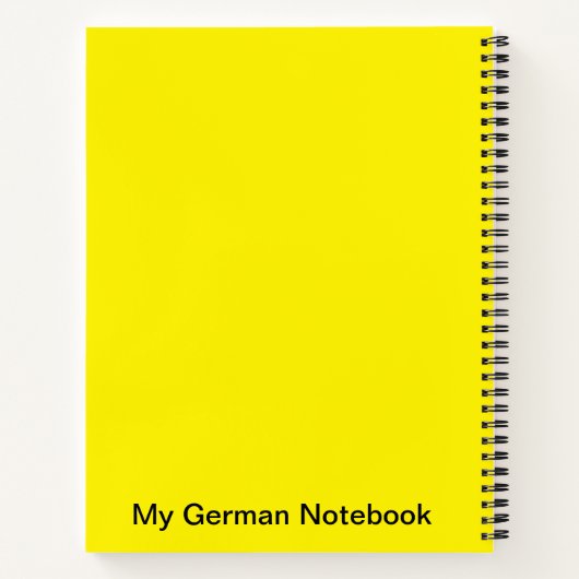 ドイツ語クラスのノートブック ノートブック (裏面)