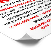 ドイツ語コーススピーチ気球 ポスター (角)