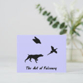 ドイツ語ショートエアーポインタとファルコリーポストカード ポストカード (スタンド正面)