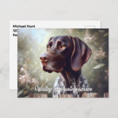 ドイツ語ショートエアーポインタ待ち ポストカード (正面/裏面)