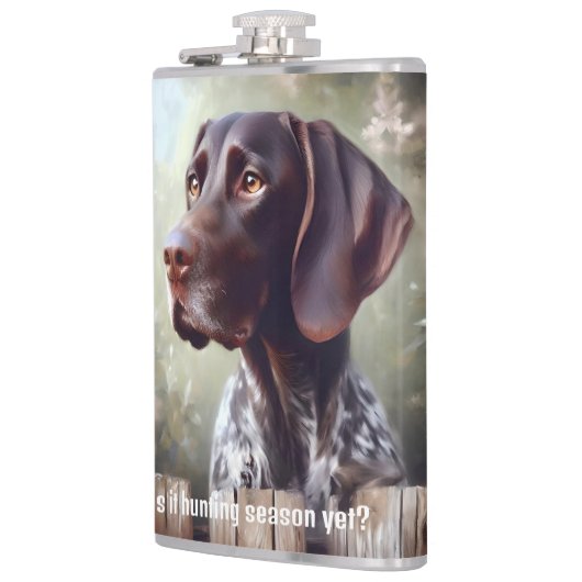 ドイツ語ショートエアーポインタ「バードシーズン」 フラスク (左)