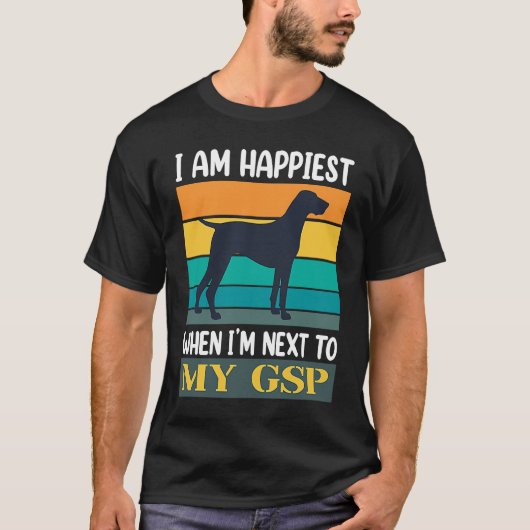 ドイツ語ショートエアーポインタGSPママパパ6 Tシャツ (正面)