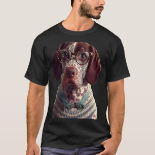 ドイツ語ショートエアーポインタGSPママパパ Tシャツ