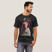 ドイツ語ショートエアーポインタGSPママパパ Tシャツ (正面フル)