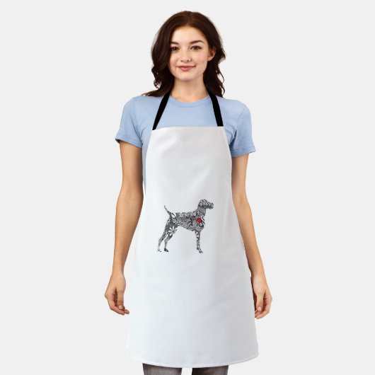 ドイツ語ショートエアーポインタI GSP犬ママ聞くのが大好き エプロン (着用した状態)