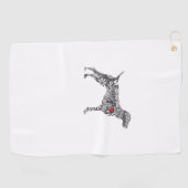 ドイツ語ショートエアーポインタI GSP犬ママ聞くのが大好き ゴルフタオル (横)