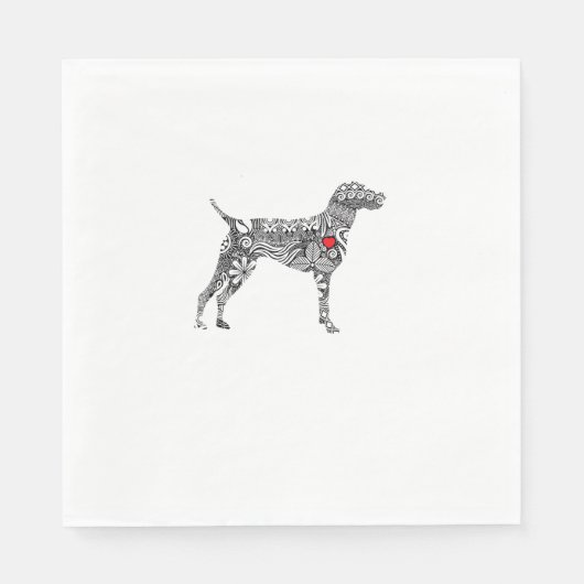 ドイツ語ショートエアーポインタI GSP犬ママ聞くのが大好き スタンダードランチョンナプキン (正面)