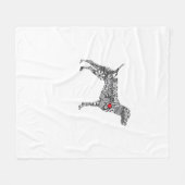 ドイツ語ショートエアーポインタI GSP犬ママ聞くのが大好き フリースブランケット (正面(横))