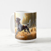 ドイツ語ショートエア走ポインタ コーヒーマグカップ (正面左)