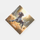 ドイツ語ショートエア走ポインタ スタンダードランチョンナプキン (角)