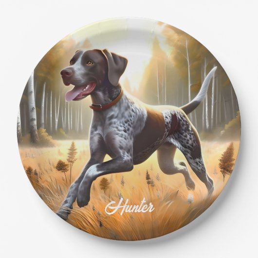 ドイツ語ショートエア走ポインタ ペーパープレート (正面)