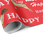 ドイツ語ショートポインタ、誕生日ギフトラップGSP ラッピングペーパー (ロールコーナー)