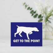 ドイツ語ショートポインタ「Get to the Point」 ポストカード (スタンド正面)