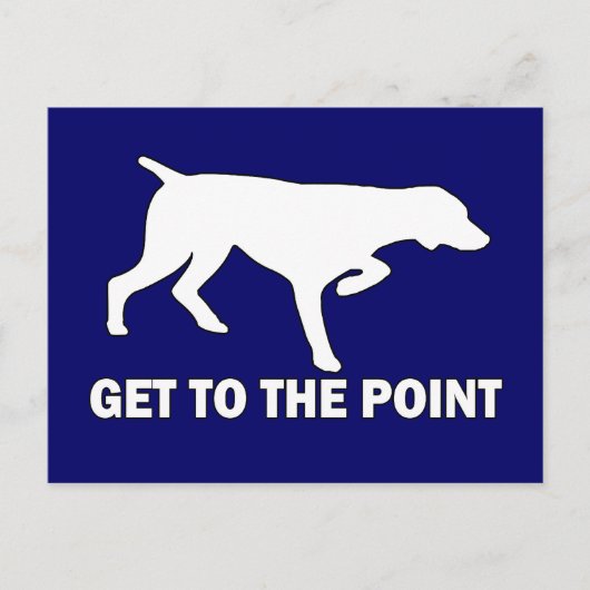 ドイツ語ショートポインタ「Get to the Point」 ポストカード (正面)