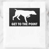 ドイツ語ショートポインタ「Get to the Point」 長方形シール (バッグ)