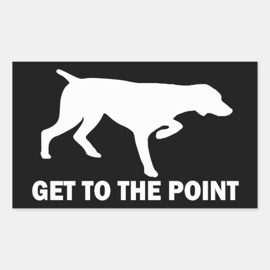 ドイツ語ショートポインタ「Get to the Point」 長方形シール (正面)
