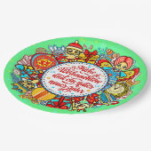 ドイツ語ハッピークリスマス&新年9» ペーパープレート (アングル)