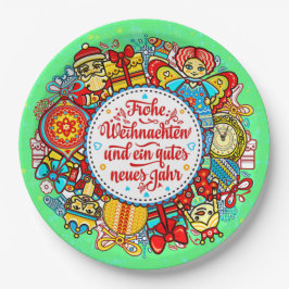 ドイツ語ハッピークリスマス&新年9» ペーパープレート