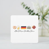 ドイツ語ハッピーバースデーカード、アレグテズムゲブルスト シーズンカード (スタンド正面)