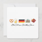 ドイツ語ハッピーバースデーカード、アレグテズムゲブルスト シーズンカード (正面)