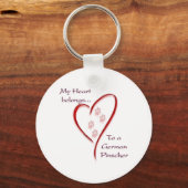 ドイツ語ピンシャーハート所属 キーホルダー (正面)