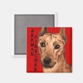 ドイツ語ピンシャー色ブロック マグネット (正面/裏面)
