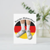 ドイツ語ファッション味ホワイトソックサンダルステレオタイプ ポストカード (スタンド正面)