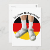 ドイツ語ファッション味ホワイトソックサンダルステレオタイプ ポストカード (正面/裏面)