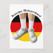 ドイツ語ファッション味ホワイトソックサンダルステレオタイプ ポストカード (正面)