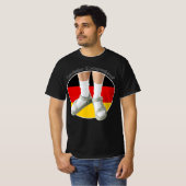 ドイツ語ファッション味ホワイトソックサンダルステレオタイプ Tシャツ (正面フル)