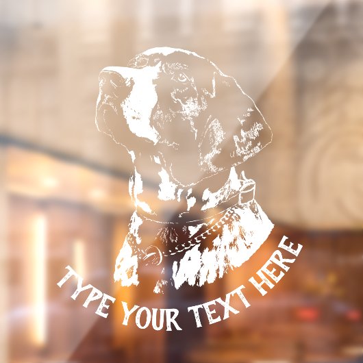 ドイツ語ポインタデカールパーソナライズされたドッグウィンドウの固定 ウィンドウサイン (シート2)