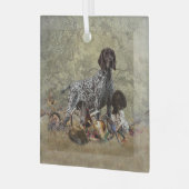 ドイツ語ポインタ ガラスオーナメント (正面左)