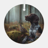 ドイツ語ポインタ ガラスオーナメント (裏面)