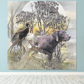 ドイツ語ポインタ キャンバスプリント (インサイチュ (ウッドフロア))