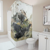 ドイツ語ポインタ シャワーカーテン (インサイチュ)