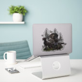 ドイツ語ポインタ シール (デスク上のノートパソコン)