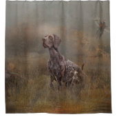 ドイツ語ポインタ、ドイツ語Kurzhaar Tapes シャワーカーテン (正面)