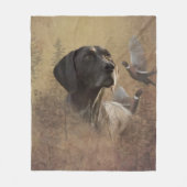 ドイツ語ポインタ、ドイツ語Kurzhaar Tapes フリースブランケット (正面)