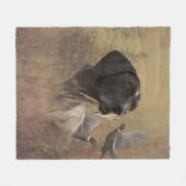 ドイツ語ポインタ、ドイツ語Kurzhaar Tapes フリースブランケット (正面(横))