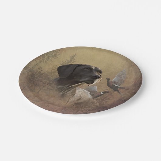 ドイツ語ポインタ、ドイツ語Kurzhaar Tapes ペーパープレート (アングル)