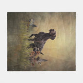 ドイツ語ポインタ フリースブランケット (正面(横))