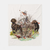 ドイツ語ポインタ フリースブランケット (正面)